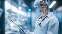 Humanoid ai doctor, image created using AI